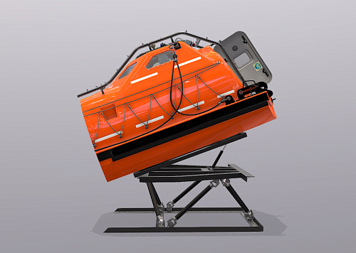FFLBS Free fall lifeboat simulator (full mission, on the dynamic platform)