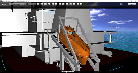 Freefall lifeboat simulation software