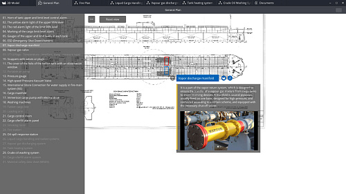 3D stand. Virtual ship. Crude oil tanker