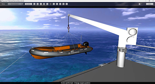 Rescue boat simulation software
