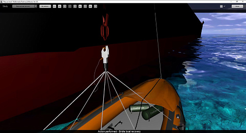 Rescue boat simulation software