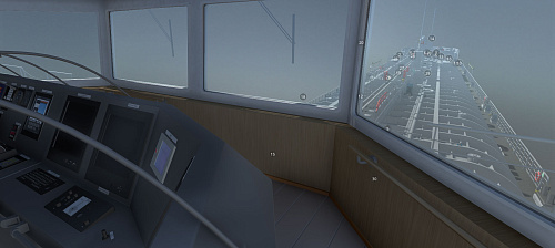 3D stand. Virtual ship. Crude oil tanker