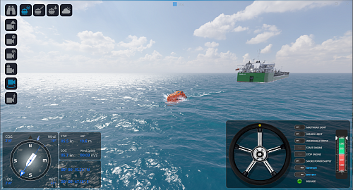 FFLBS-C Free fall lifeboat simulator (software version, Class C)