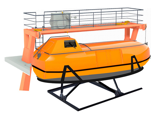 Davit-launched lifeboat simulator LBS-A.1 (full-mission, on 6DoF dynamic platform)